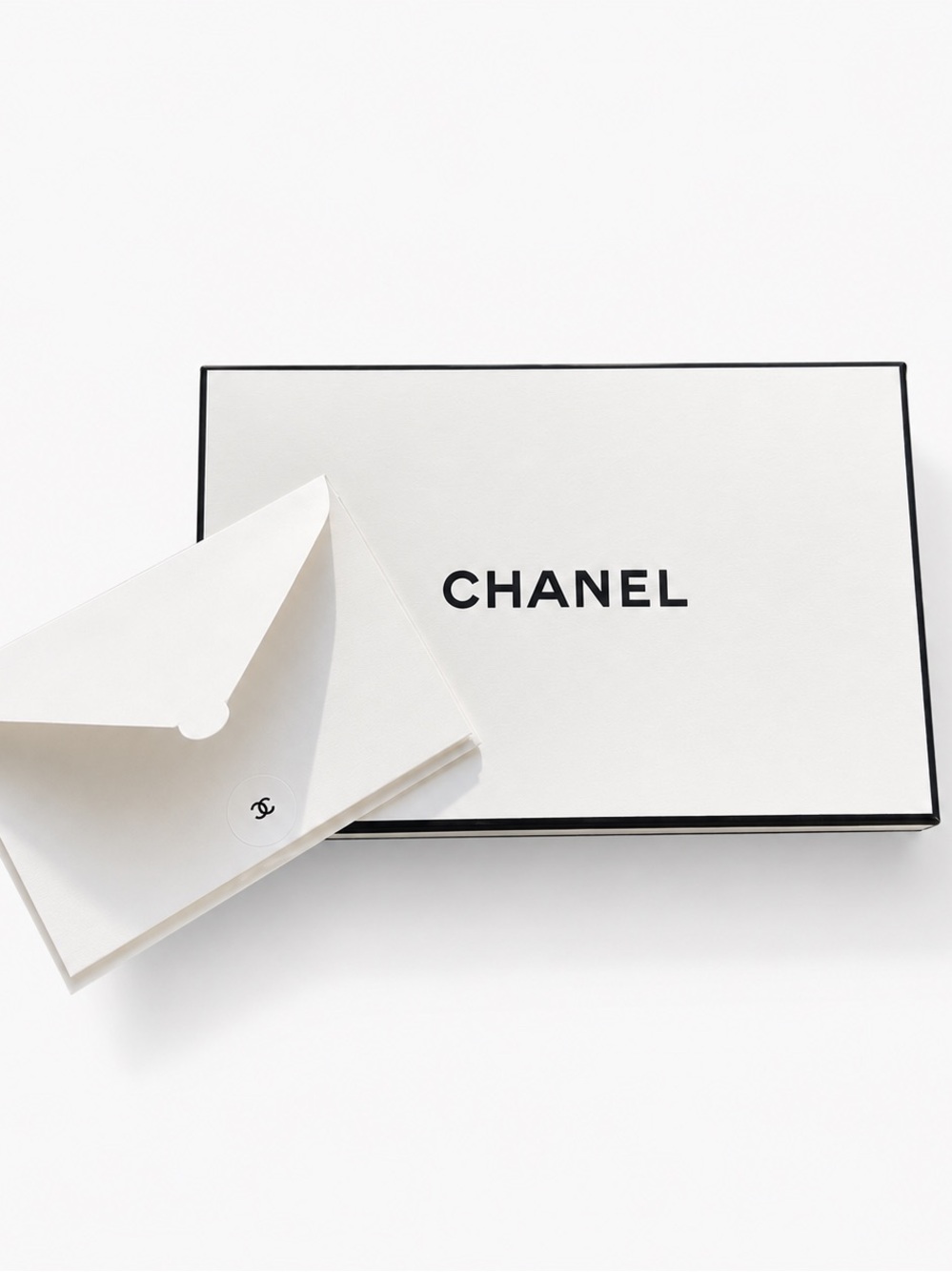 CHANEL White Box with Matching Card & Envelope